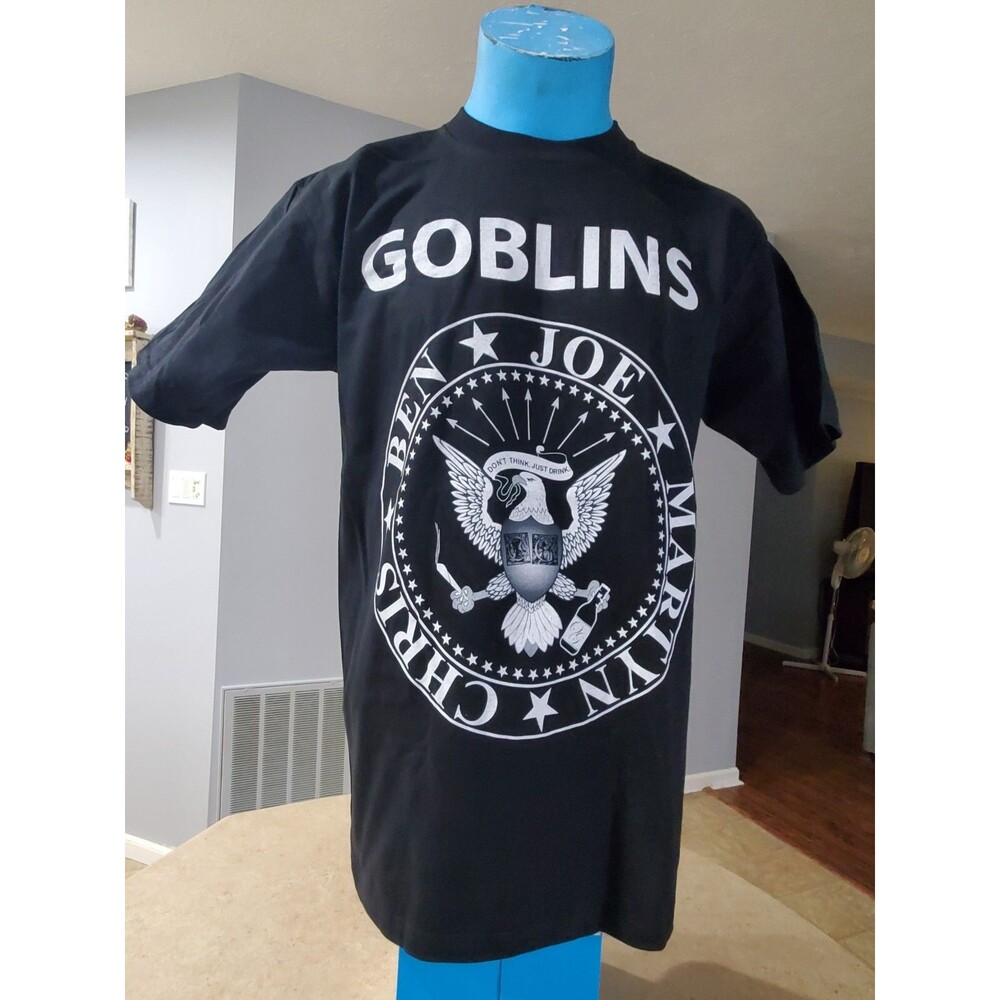 Goblins Band T-Shirt Size M - Don't Think Just Drink -Bald Eagle